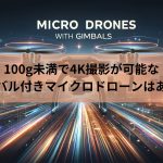 100g未満で4K撮影が可能なジンバル付きマイクロドローンはある？100g未満で4K撮影する方法も紹介！