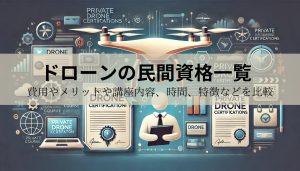 ドローン資格はどれがいい?ドローンの民間資格一覧【費用やメリットや講座内容、時間、特徴などを比較!】