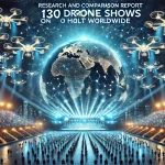 2024年に世界で開催された130のドローンショーをリサーチ結果比較レポート【機体数・担当企業】