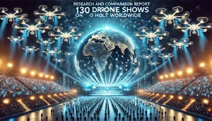 2024年に世界で開催された130のドローンショーをリサーチ結果比較レポート【機体数・担当企業】
